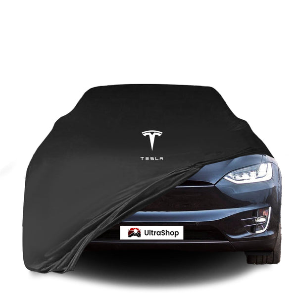Tesla Model-X (2015-2021) Indoor Car Cover Custom Fit, Black, Gray, Blue, Red Color