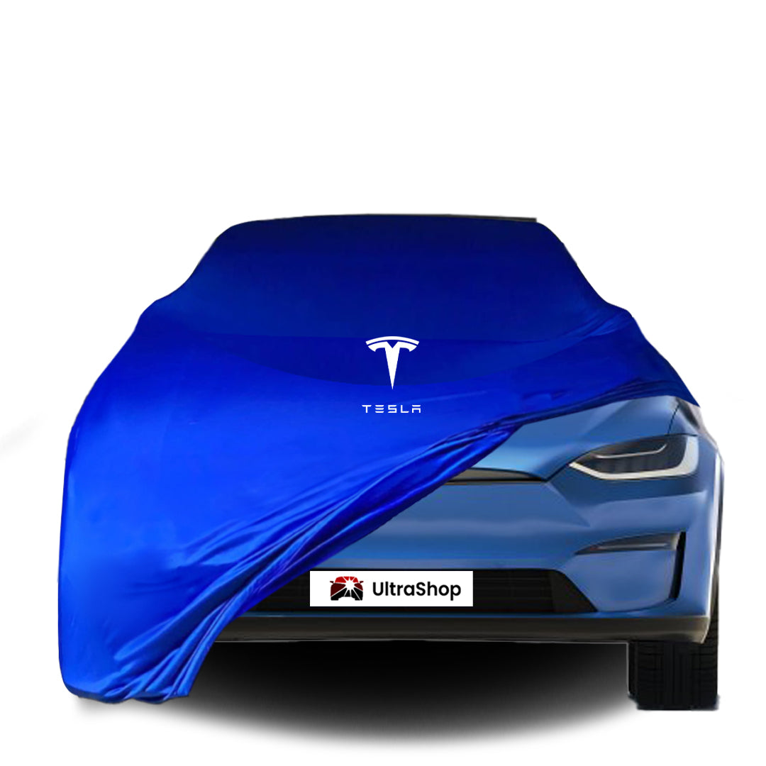 Tesla Model-X (2021-) Indoor Car Cover Custom Fit, Black, Gray, Blue, Red Color