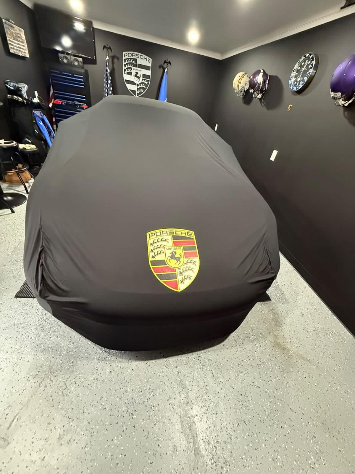 PORSCHE 911 992 2024- Custom Fit Indoor Car Cover Soft Stretch Black Gray Blue Red Dust Protection Garage Cover Laser Cut + Bag