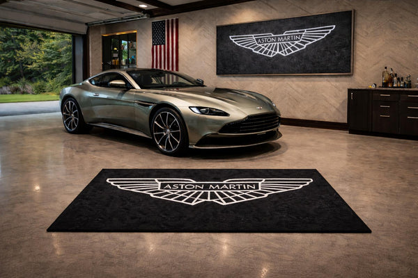 Aston Martin Premium Luxury Rug (60x87) INCH (150x220) cm Home, Garage & Display Carpet Auto Area Carpet, Car Garage Decor,Car Floor Mat