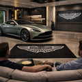 Aston Martin Premium Luxury Rug (60x87) INCH (150x220) cm Home, Garage & Display Carpet Auto Area Carpet, Car Garage Decor,Car Floor Mat