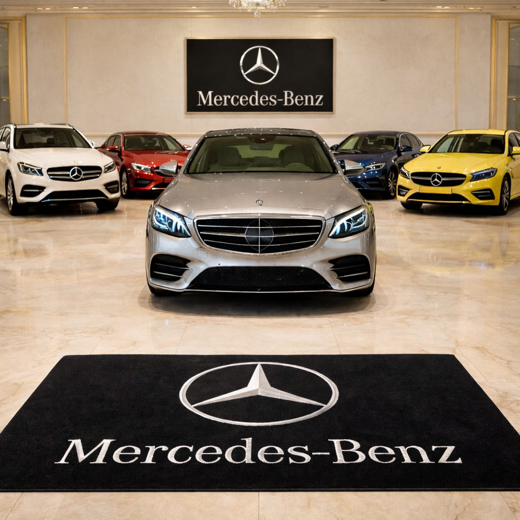 MERCEDES-BENZ Premium Luxury Rug (60x87) INCH (150x220) cm Home, Garage & Display Carpet Auto Area Carpet, Car Garage Decor,Car Floor Mat