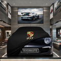 Porsche 911 (991) (2011-2020) Custom Fit Indoor Car Cover Soft Stretch Black Gray Blue Red Dust Protection Garage Cover Laser Cut + Bag