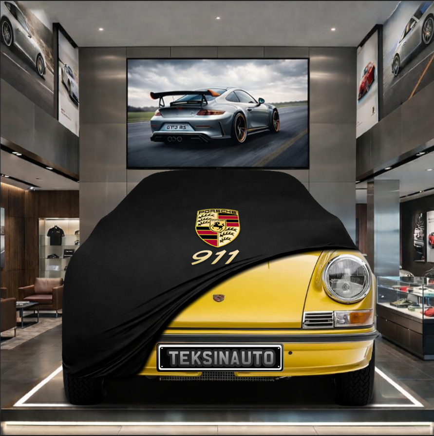 PORSCHE 911 COUPE (G) 1973-1989 Custom Fit Indoor Car Cover Soft Stretch Black Gray Blue Red Dust Protection Garage Cover Laser Cut + Bag