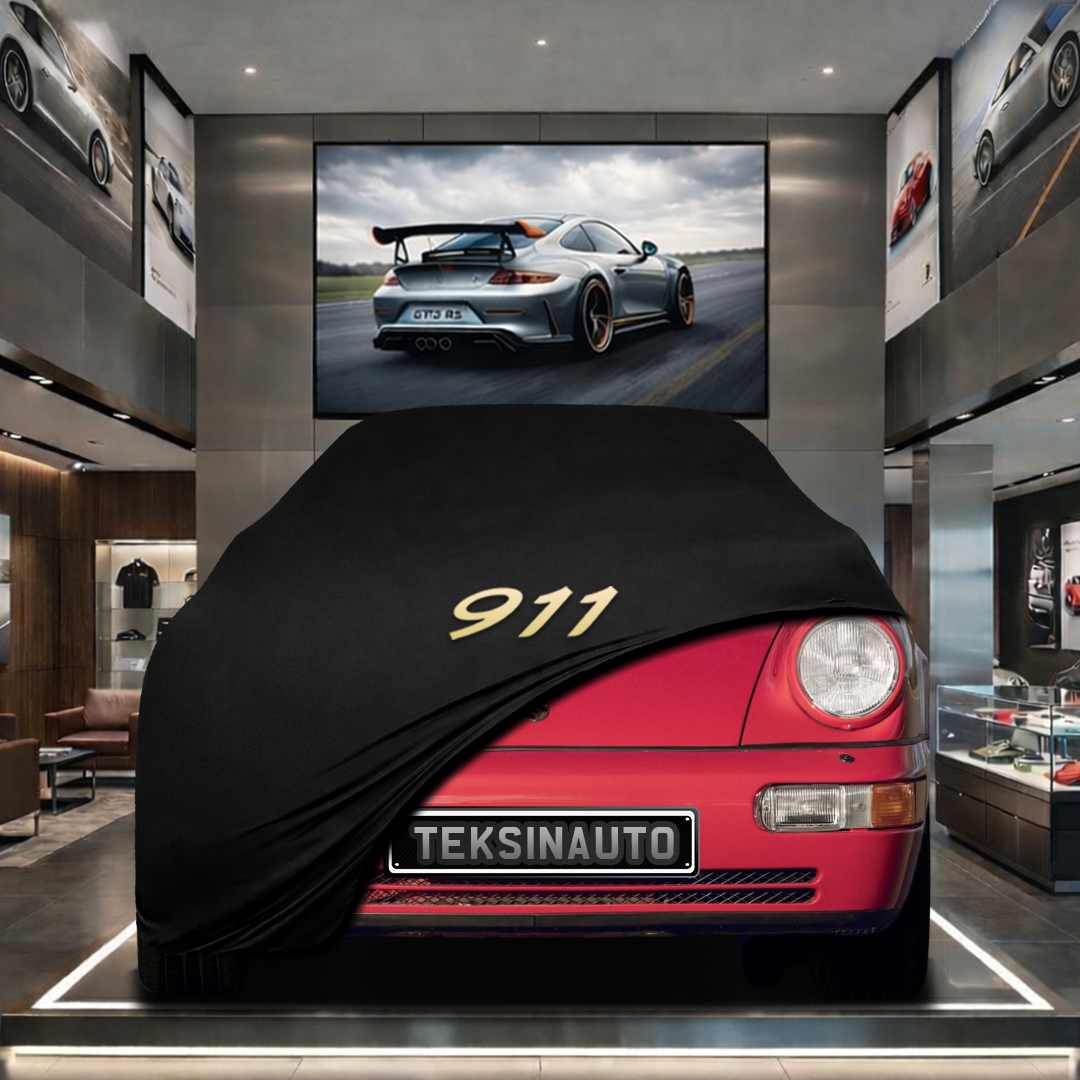 PORSCHE 911 964 1989-1993 Custom Fit Indoor Car Cover Soft Stretch Black Gray Blue Red Dust Protection Garage Cover Laser Cut + Bag