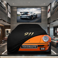 PORSCHE 911 TYPE 930 Custom Fit Indoor Car Cover Soft Stretch Black Gray Blue Red Dust Protection Garage Cover Laser Cut + Bag