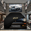 PORSCHE 911 CABRİOLET TYPE 930 87-89Custom Fit Indoor Car Cover Soft Stretch Black Gray Blue Red Dust Protection Garage Cover Laser Cut + Bag