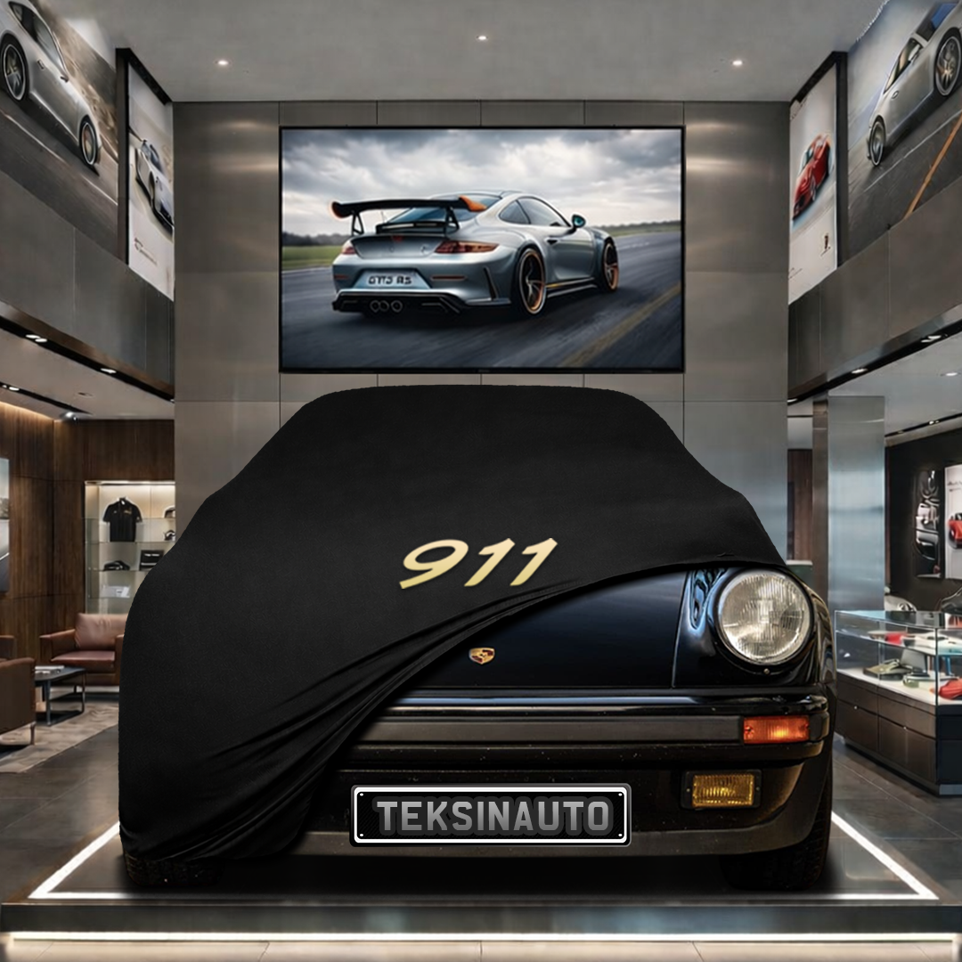 PORSCHE 911 CABRİOLET (G) 1982-1989 Custom Fit Indoor Car Cover Soft Stretch Black Gray Blue Red Dust Protection Garage Cover Laser Cut + Bag