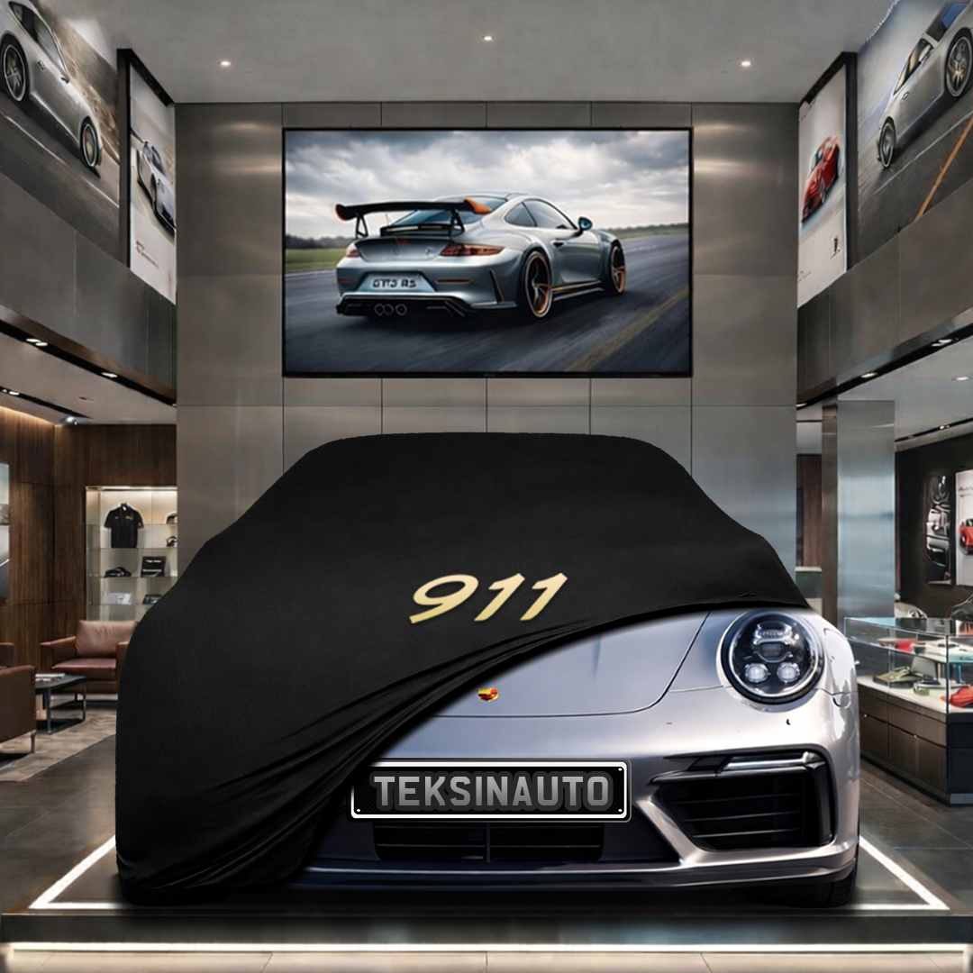 PORSCHE 911 992 2024- Custom Fit Indoor Car Cover Soft Stretch Black Gray Blue Red Dust Protection Garage Cover Laser Cut + Bag