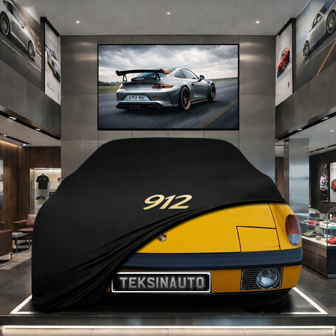 PORSCHE 912E 1976 Custom Fit Indoor Car Cover Soft Stretch Black Gray Blue Red Dust Protection Garage Cover Laser Cut + Bag