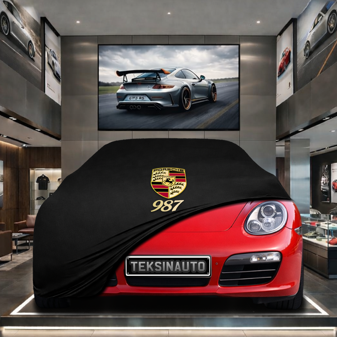 Porsche Boxster 987 (2004-2012) Custom Fit Indoor Car Cover Soft Stretch Black Gray Blue Red Dust Protection Garage Cover Laser Cut + Bag