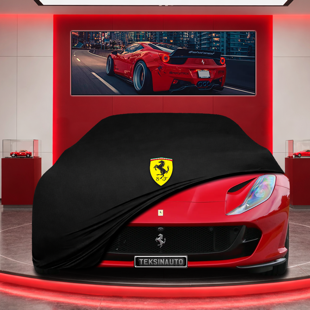 Ferrari 812 Custom Fit Indoor Car Cover Soft Stretch Black Gray Blue Red Dust Protection Garage Cover Laser Cut + Bag