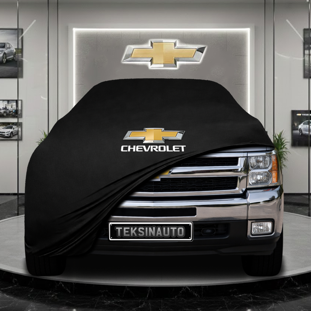 CHEVROLET SILVERADO 2 (2007-2014) Custom Fit Indoor Car Cover Soft Stretch Black Gray Blue Red Dust Protection Garage Cover Laser Cut + Bag