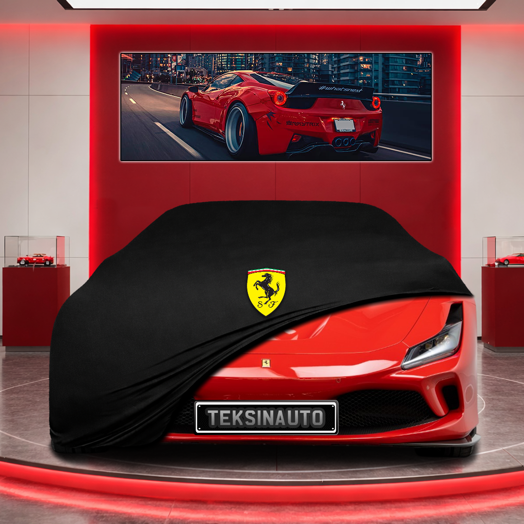 Ferrari F8 Custom Fit Indoor Car Cover Soft Stretch Black Gray Blue Red Dust Protection Garage Cover Laser Cut + Bag