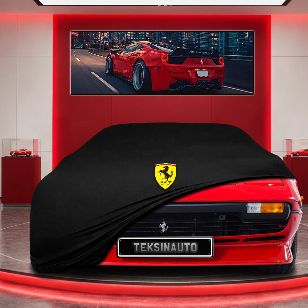 Ferrari 208 Custom Fit Indoor Car Cover Soft Stretch Black Gray Blue Red Dust Protection Garage Cover Laser Cut + Bag