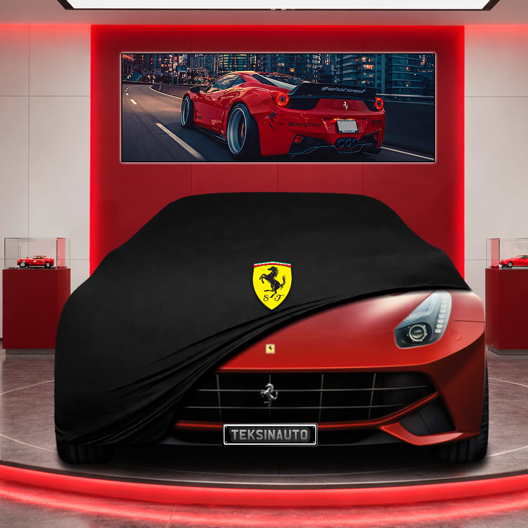 Ferrari F12 Berlinetta Custom Fit Indoor Car Cover Soft Stretch Black Gray Blue Red Dust Protection Garage Cover Laser Cut + Bag