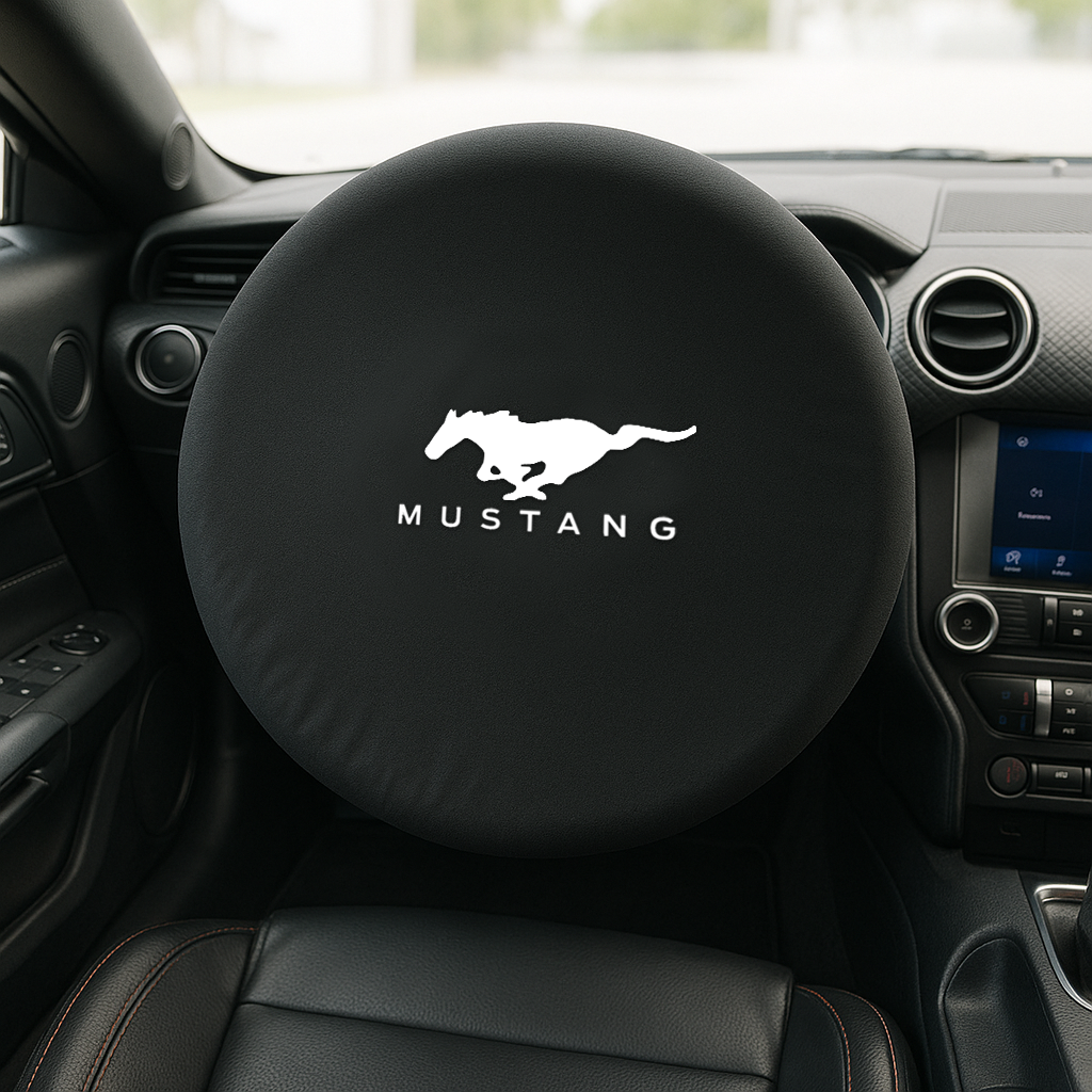 Steering Wheel Cover Soft Elastic Premium Fabric For all Mustang Model