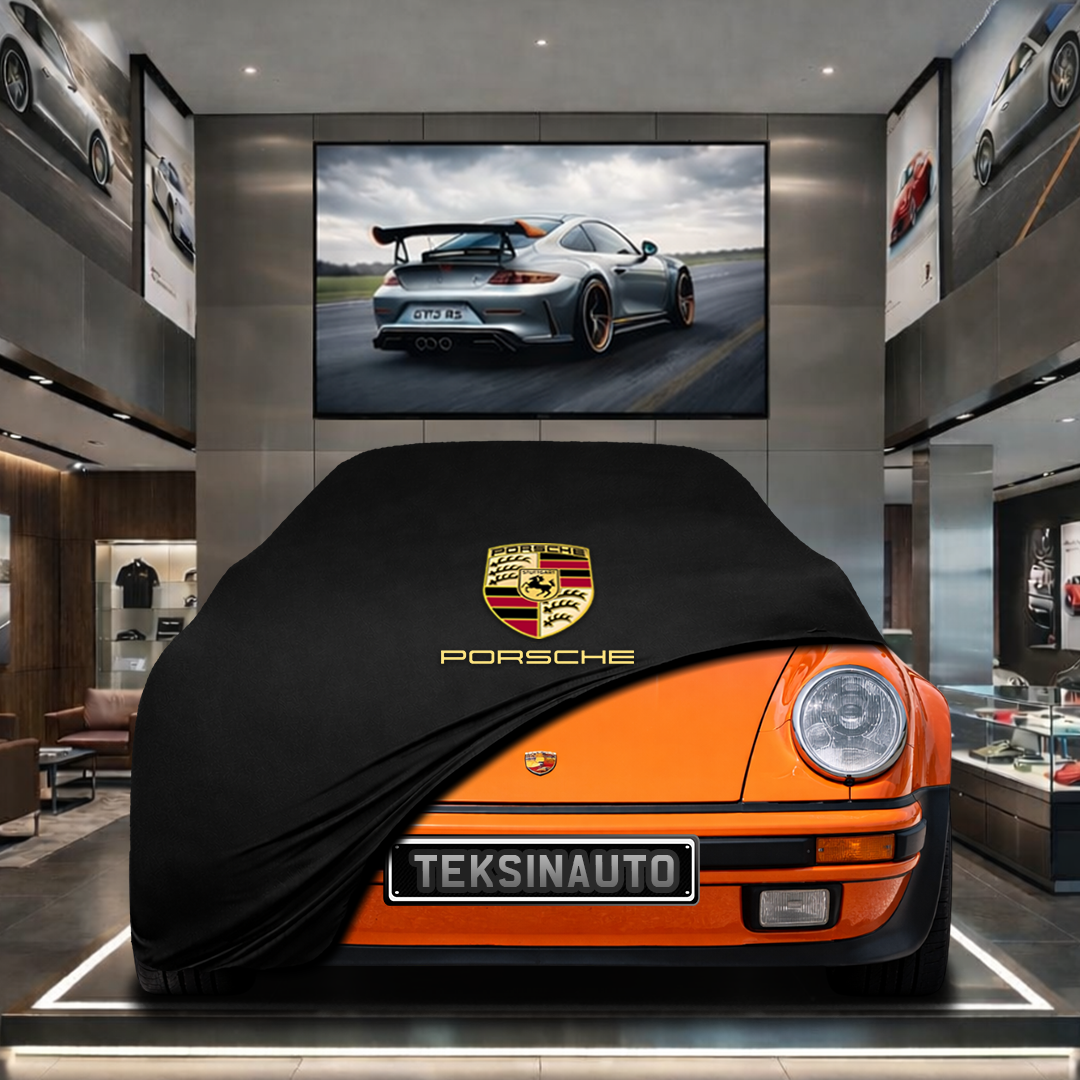 PORSCHE 911 TYPE 930 Custom Fit Indoor Car Cover Soft Stretch Black Gray Blue Red Dust Protection Garage Cover Laser Cut + Bag