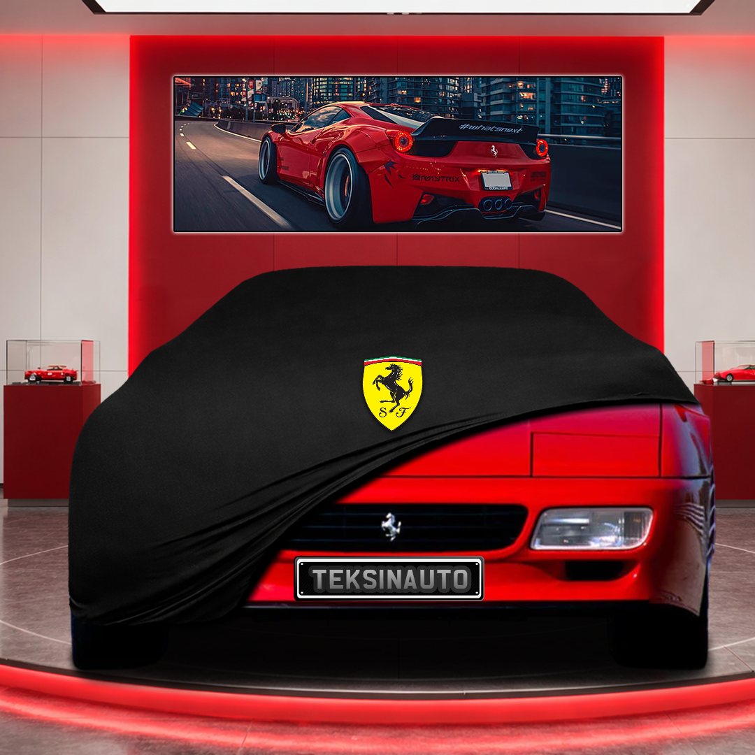 Ferrari 512 Custom Fit Indoor Car Cover Soft Stretch Black Gray Blue Red Dust Protection Garage Cover Laser Cut + Bag