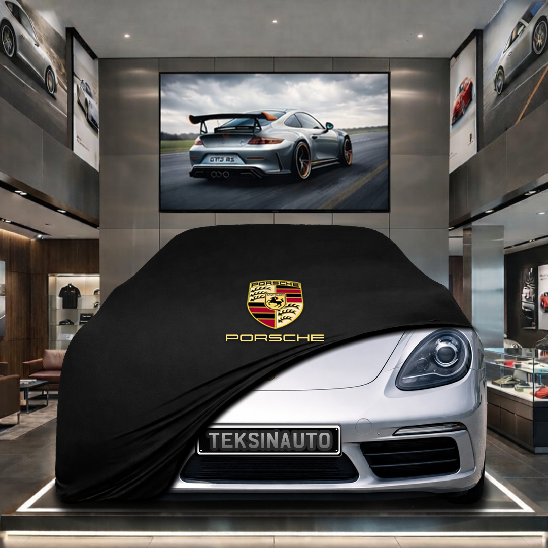 Porsche 718 (982) Custom Fit Indoor Car Cover Soft Stretch Black Gray Blue Red Dust Protection Garage Cover Laser Cut + Bag
