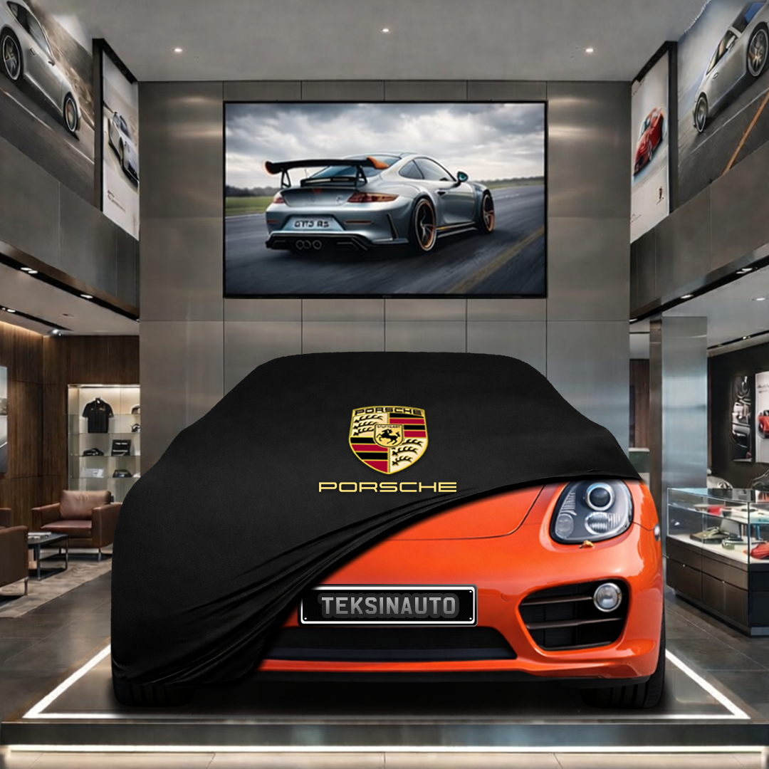 Porsche Cayman 981C (2013-2016) Custom Fit Indoor Car Cover Soft Stretch Black Gray Blue Red Dust Protection Garage Cover Laser Cut + Bag