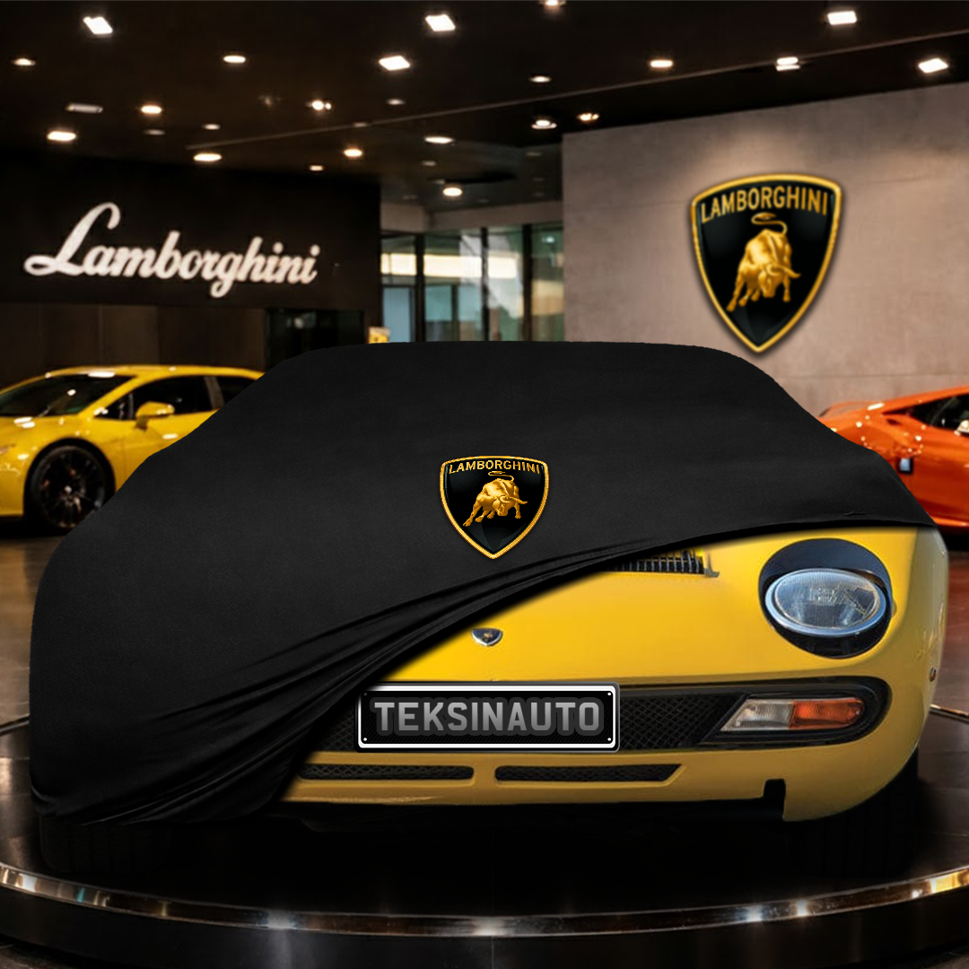 Lamborghini Miura (1966-1969) Custom Fit Indoor Car Cover Soft Stretch Black Gray Blue Red Dust Protection Garage Cover Laser Cut + Bag