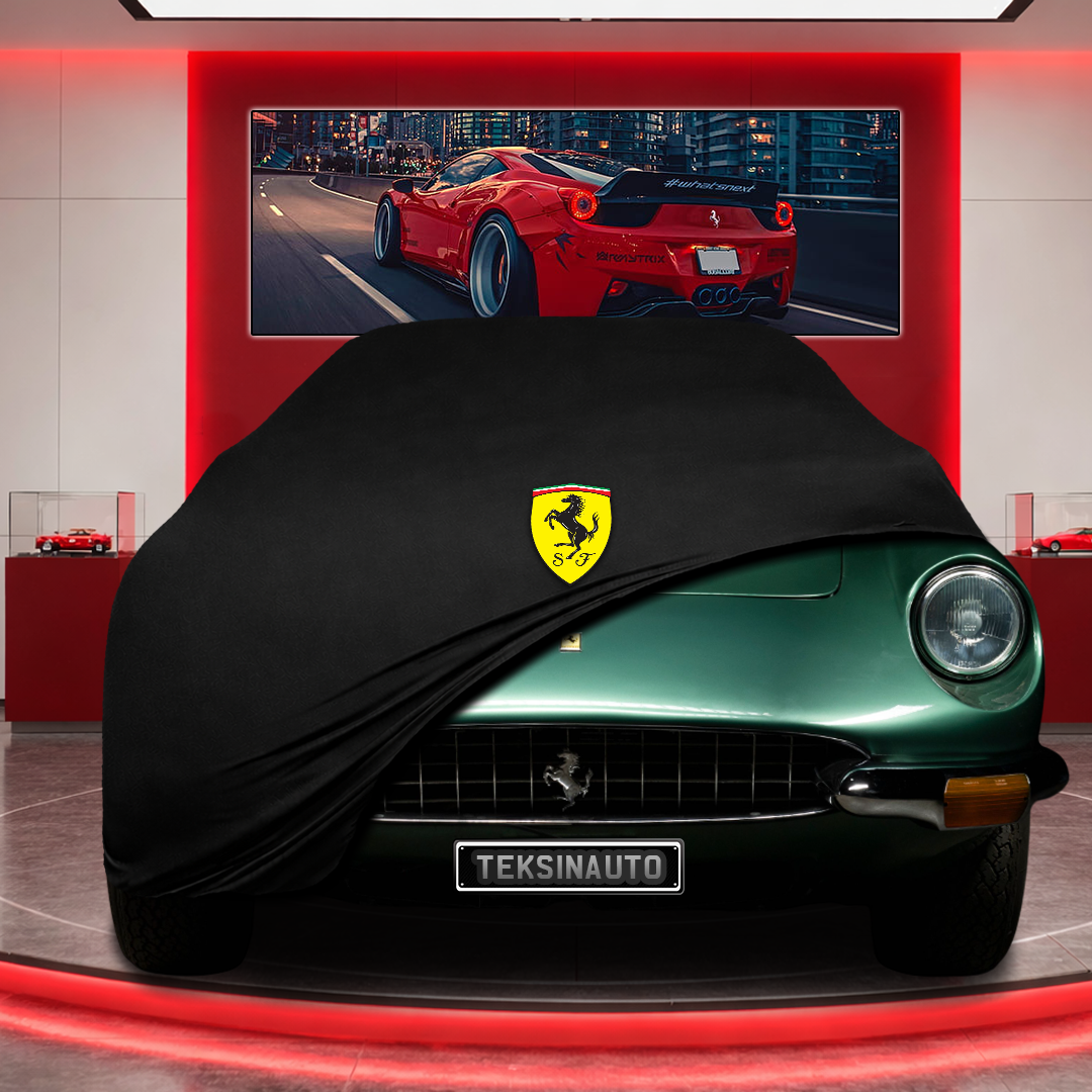 Ferrari 365 GT (1967 - 1971) Custom Fit Indoor Car Cover Soft Stretch Black Gray Blue Red Dust Protection Garage Cover Laser Cut + Bag