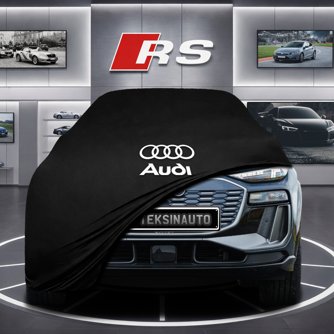 AUDİ Q6 GF E-TRON Custom Fit Indoor Car Cover Soft Stretch Black Gray Blue Red Dust Protection Garage Cover Laser Cut + Bag