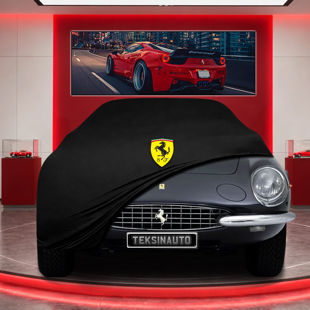 Ferrari 365 California (1966 - 1967) Custom Fit Indoor Car Cover Soft Stretch Black Gray Blue Red Dust Protection Garage Cover Laser Cut + Bag
