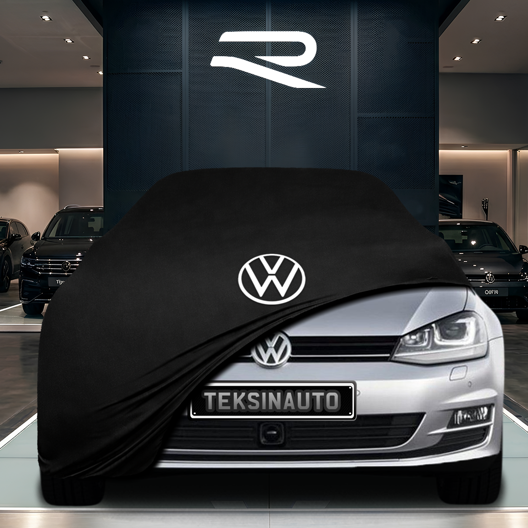 Volkswagen Golf 7 (2012-2020) Custom Fit Indoor Car Cover Soft Stretch Black Gray Blue Red Dust Protection Garage Cover Laser Cut + Bag