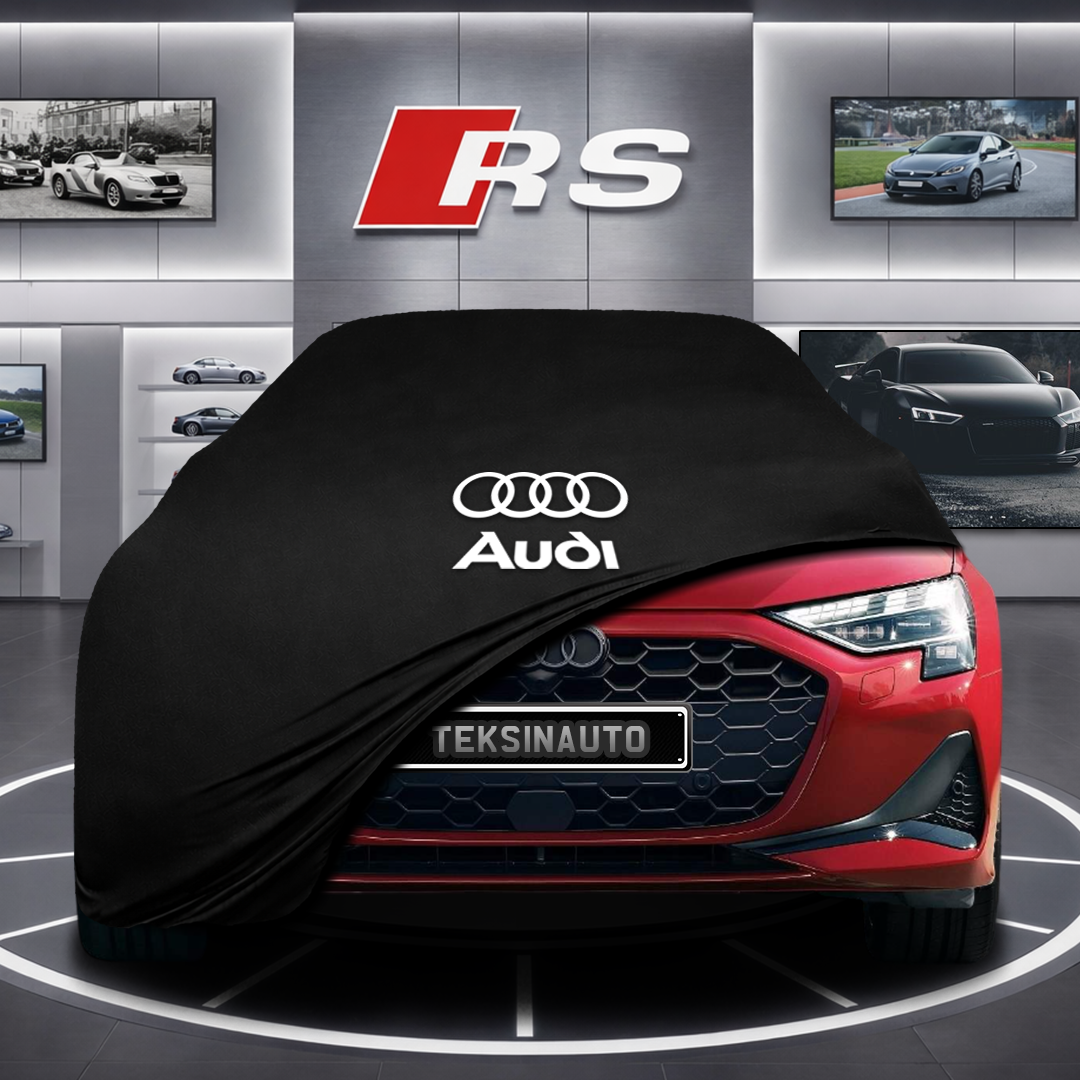 AUDİ A3 8Y Custom Fit Indoor Car Cover Soft Stretch Black Gray Blue Red Dust Protection Garage Cover Laser Cut + Bag