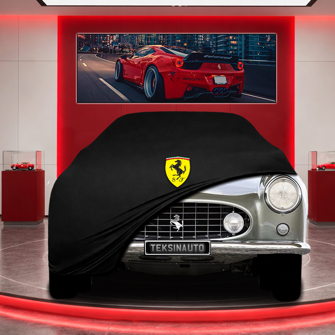 Ferrari 410 Custom Fit Indoor Car Cover Soft Stretch Black Gray Blue Red Dust Protection Garage Cover Laser Cut + Bag