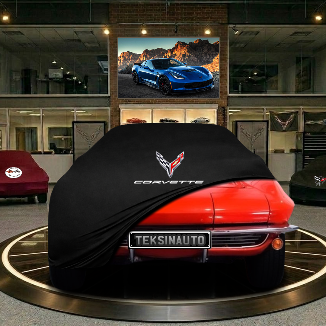 Corvette C2 Custom Fit Indoor Car Cover Soft Stretch Black Gray Blue Red Dust Protection Garage Cover Laser Cut + Bag