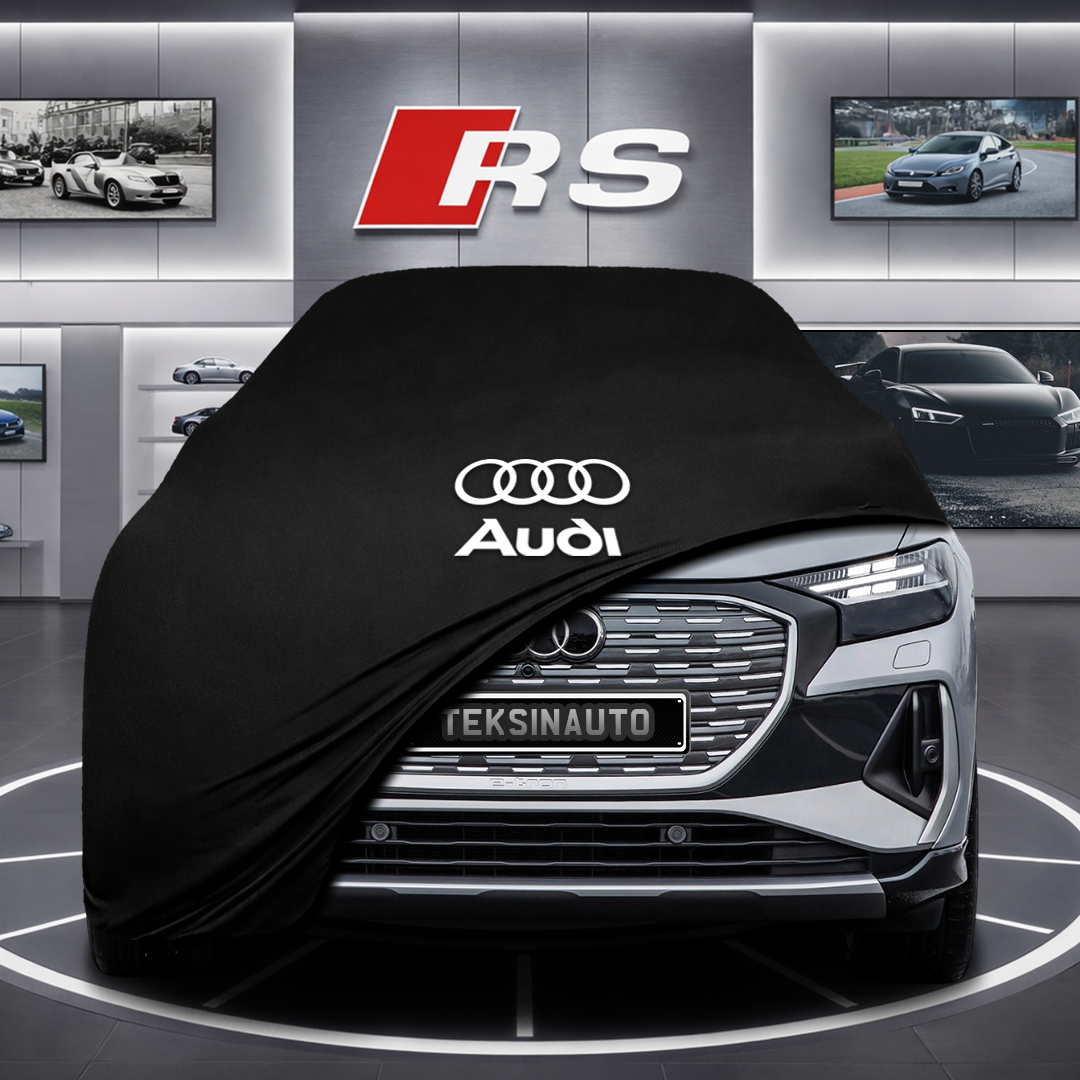 AUDİ Q4 E-TRON Custom Fit Indoor Car Cover Soft Stretch Black Gray Blue Red Dust Protection Garage Cover Laser Cut + Bag