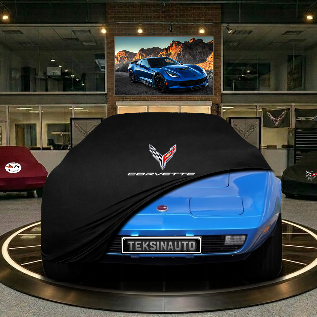 Corvette C3 Custom Fit Indoor Car Cover Soft Stretch Black Gray Blue Red Dust Protection Garage Cover Laser Cut + Bag