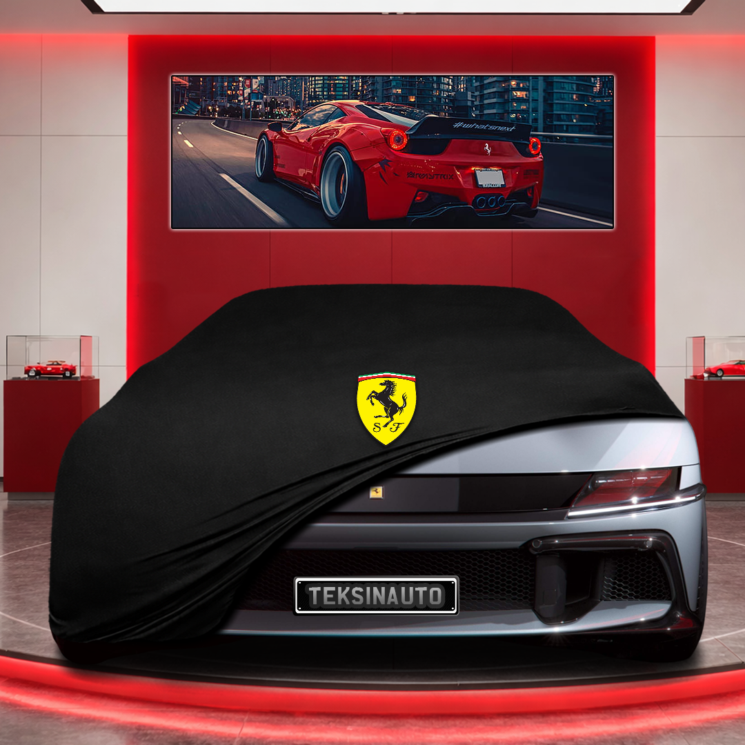 Ferrari 12Cilindri Coupe (2024- ) Custom Fit Indoor Car Cover Soft Stretch Black Gray Blue Red Dust Protection Garage Cover Laser Cut + Bag