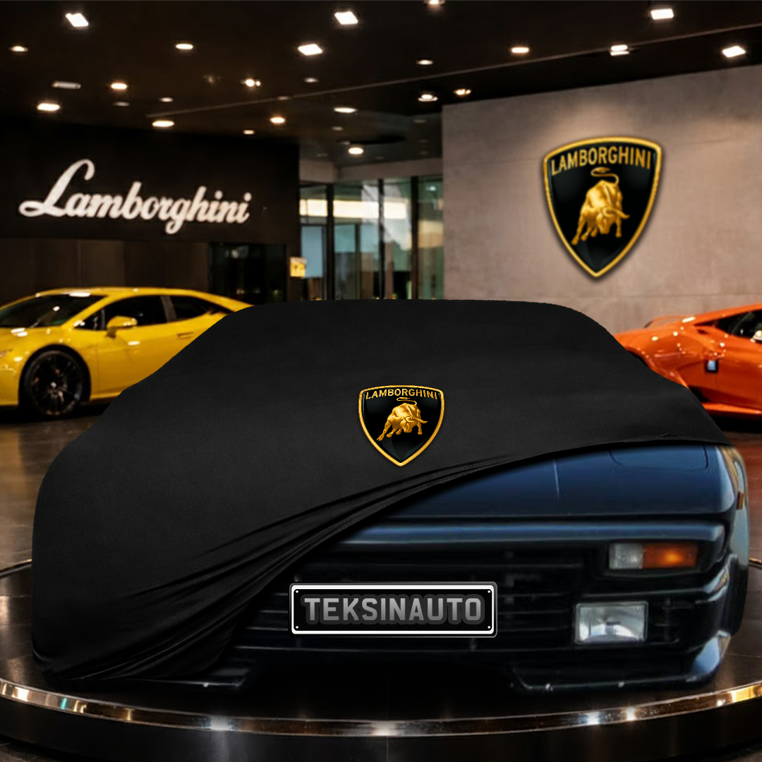 Lamborghini Jalpa (1982-1988) Custom Fit Indoor Car Cover Soft Stretch Black Gray Blue Red Dust Protection Garage Cover Laser Cut + Bag