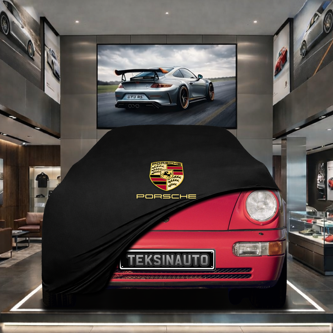 PORSCHE 911 964 1989-1993 Custom Fit Indoor Car Cover Soft Stretch Black Gray Blue Red Dust Protection Garage Cover Laser Cut + Bag