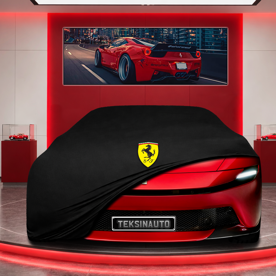 Ferrari Amalfi Custom Fit Indoor Car Cover Soft Stretch Black Gray Blue Red Dust Protection Garage Cover Laser Cut + Bag
