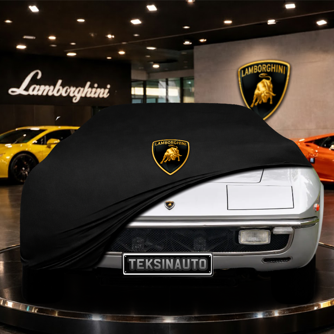Lamborghini Islero (1968-1970) Custom Fit Indoor Car Cover Soft Stretch Black Gray Blue Red Dust Protection Garage Cover Laser Cut + Bag