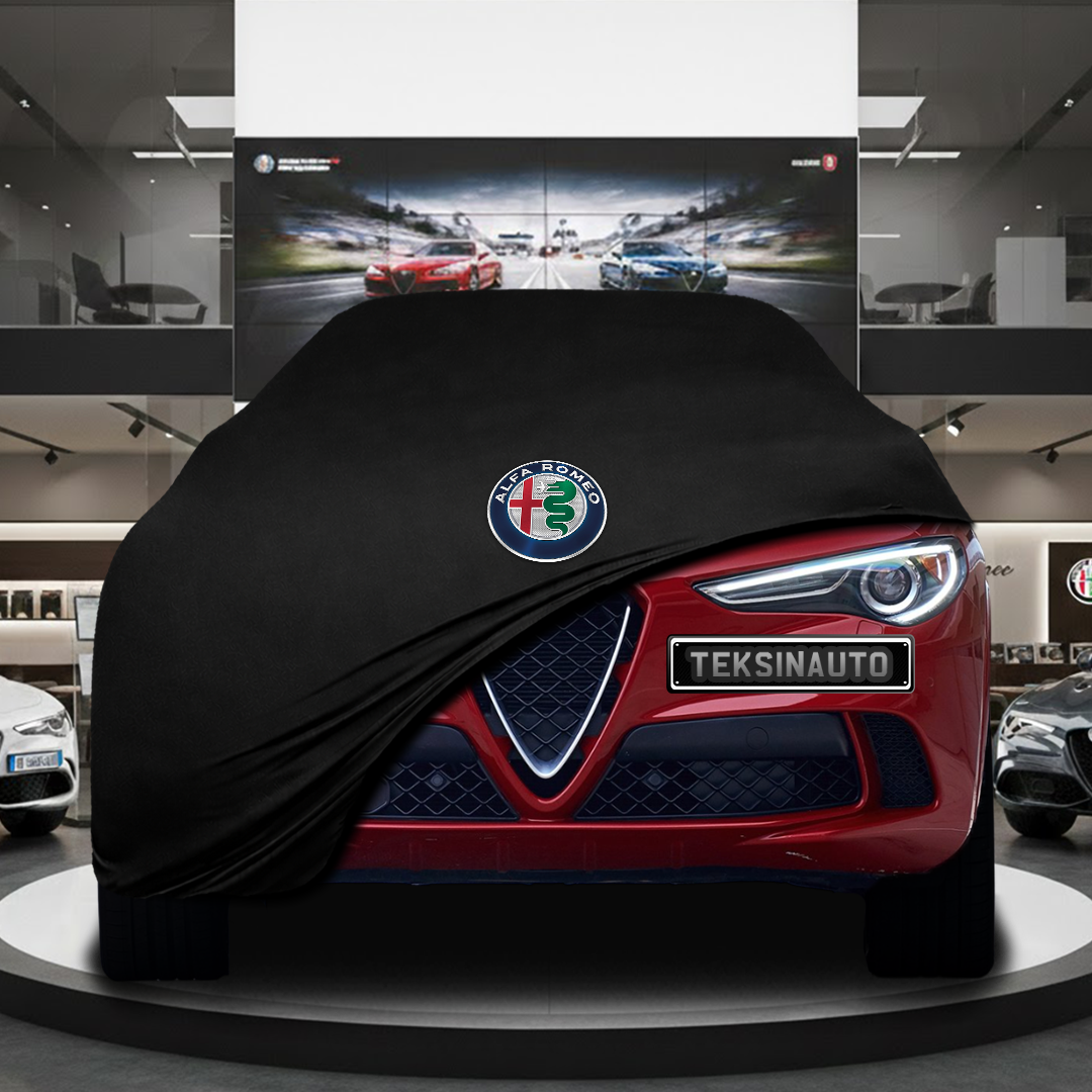 Alfa Romeo Stelvio SUV (2016) Custom Fit Indoor Car Cover Soft Stretch Black Gray Blue Red Dust Protection Garage Cover Laser Cut + Bag