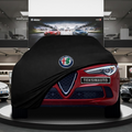 Alfa Romeo Stelvio SUV (2016) Custom Fit Indoor Car Cover Soft Stretch Black Gray Blue Red Dust Protection Garage Cover Laser Cut + Bag