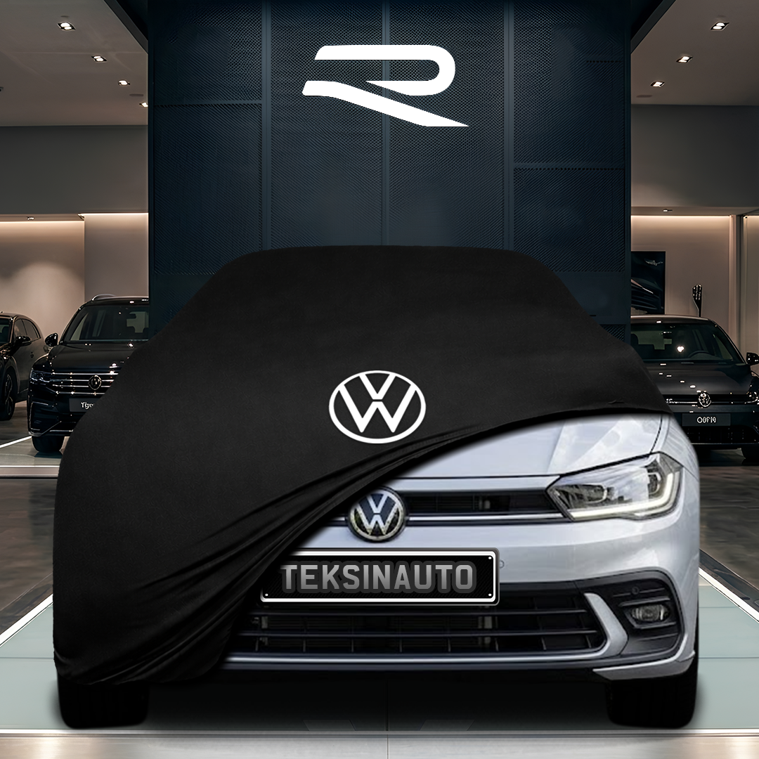 Volkswagen Polo 6 (2021-) Custom Fit Indoor Car Cover Soft Stretch Black Gray Blue Red Dust Protection Garage Cover Laser Cut + Bag