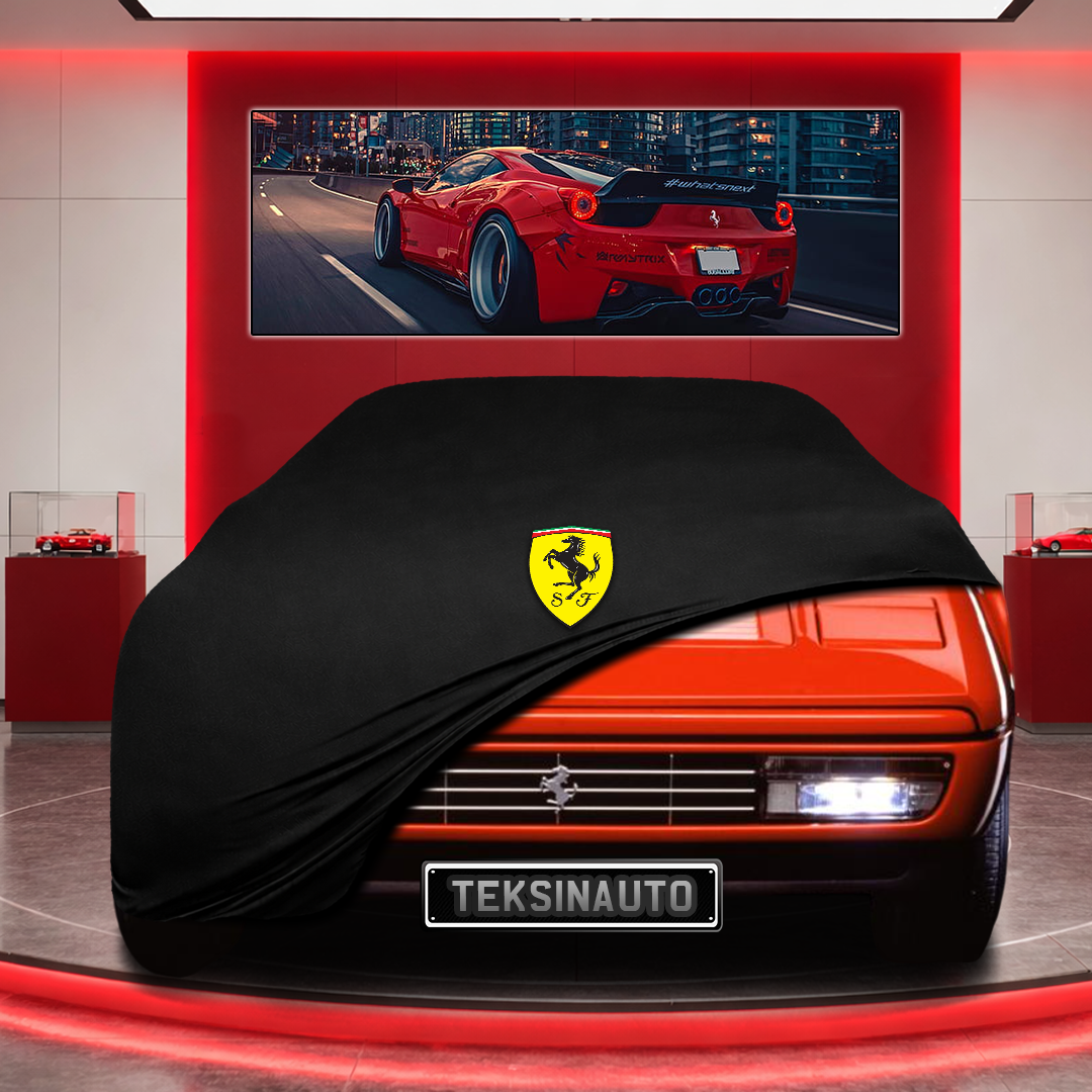 Ferrari GTS Turbo (F106-ASTR) Custom Fit Indoor Car Cover Soft Stretch Black Gray Blue Red Dust Protection Garage Cover Laser Cut + Bag
