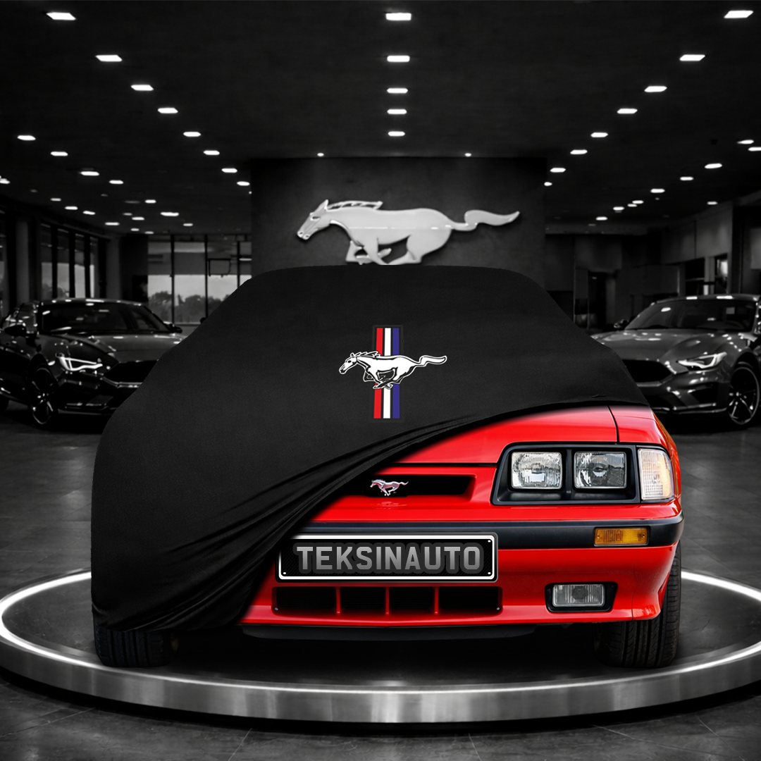 MUSTANG 3 1979-1993 Custom Fit Indoor Car Cover Soft Stretch Black Gray Blue Red Dust Protection Garage Cover Laser Cut + Bag