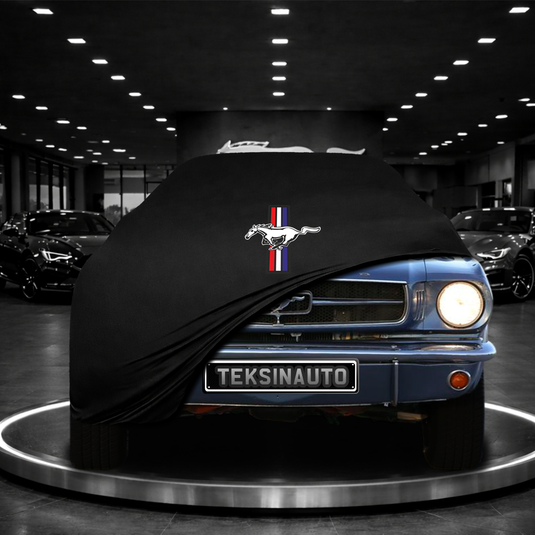 Ford Mustang 1 MY67 (1964-1973) Custom Fit Indoor Car Cover Soft Stretch Black Gray Blue Red Dust Protection Garage Cover Laser Cut + Bag