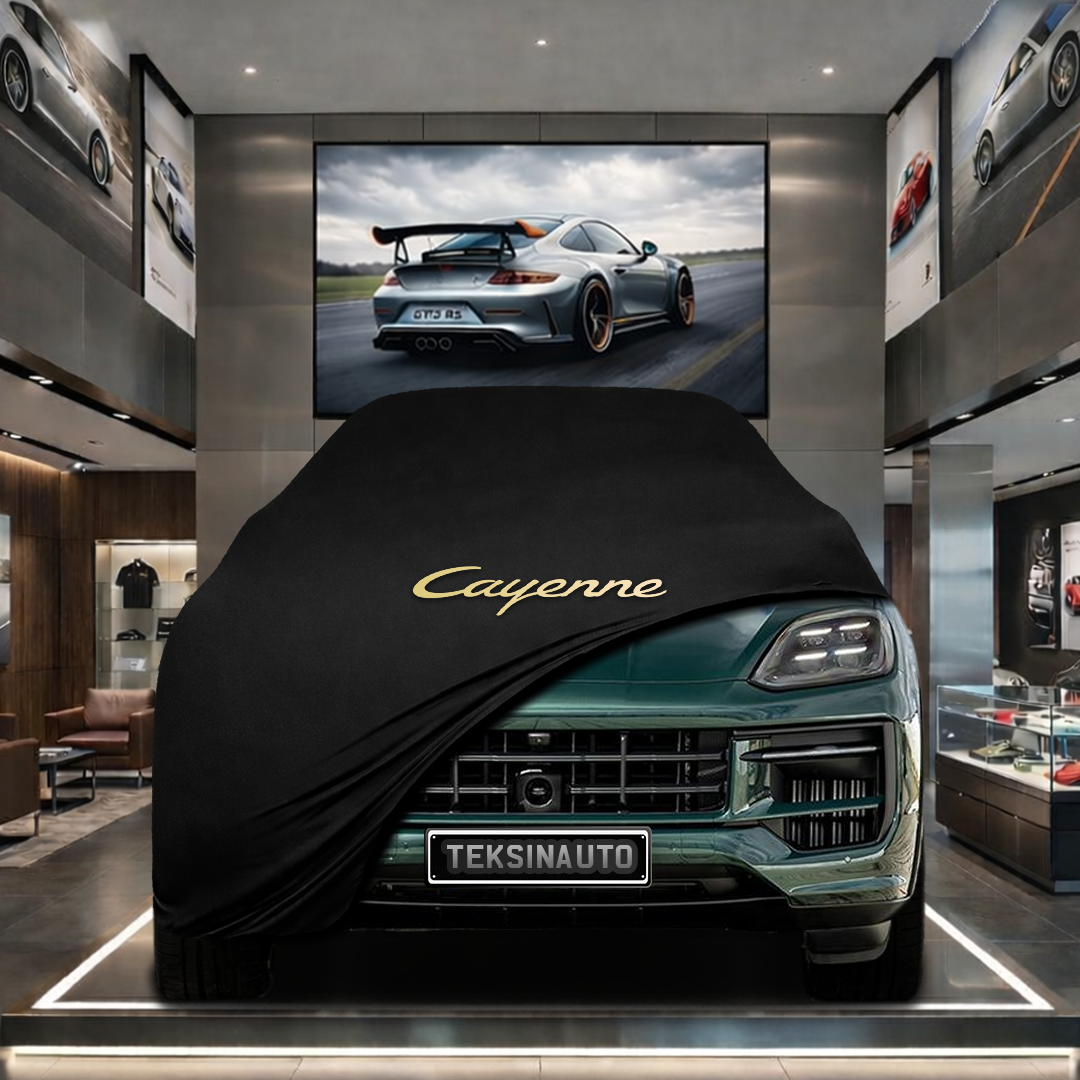 PORSCHE CAYENNE 3 2023- Custom Fit Indoor Car Cover Soft Stretch Black Gray Blue Red Dust Protection Garage Cover Laser Cut + Bag