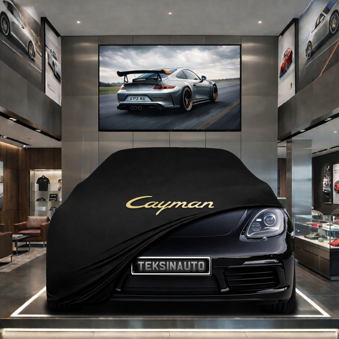 PORSCHE CAYMAN 718 982 2017- Custom Fit Indoor Car Cover Soft Stretch Black Gray Blue Red Dust Protection Garage Cover Laser Cut + Bag