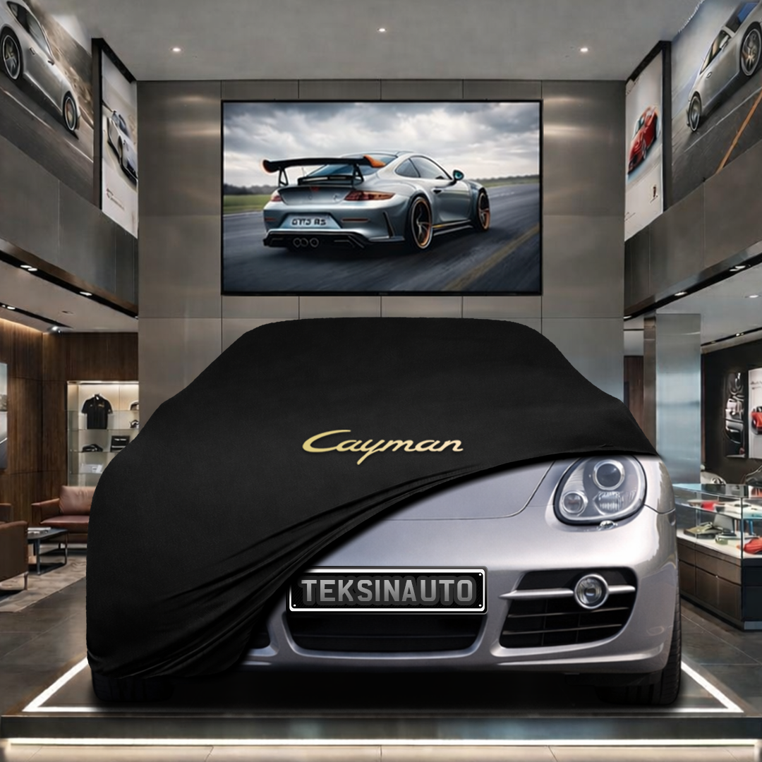 Porsche Cayman 987C (2005-2012) Custom Fit Indoor Car Cover Soft Stretch Black Gray Blue Red Dust Protection Garage Cover Laser Cut + Bag