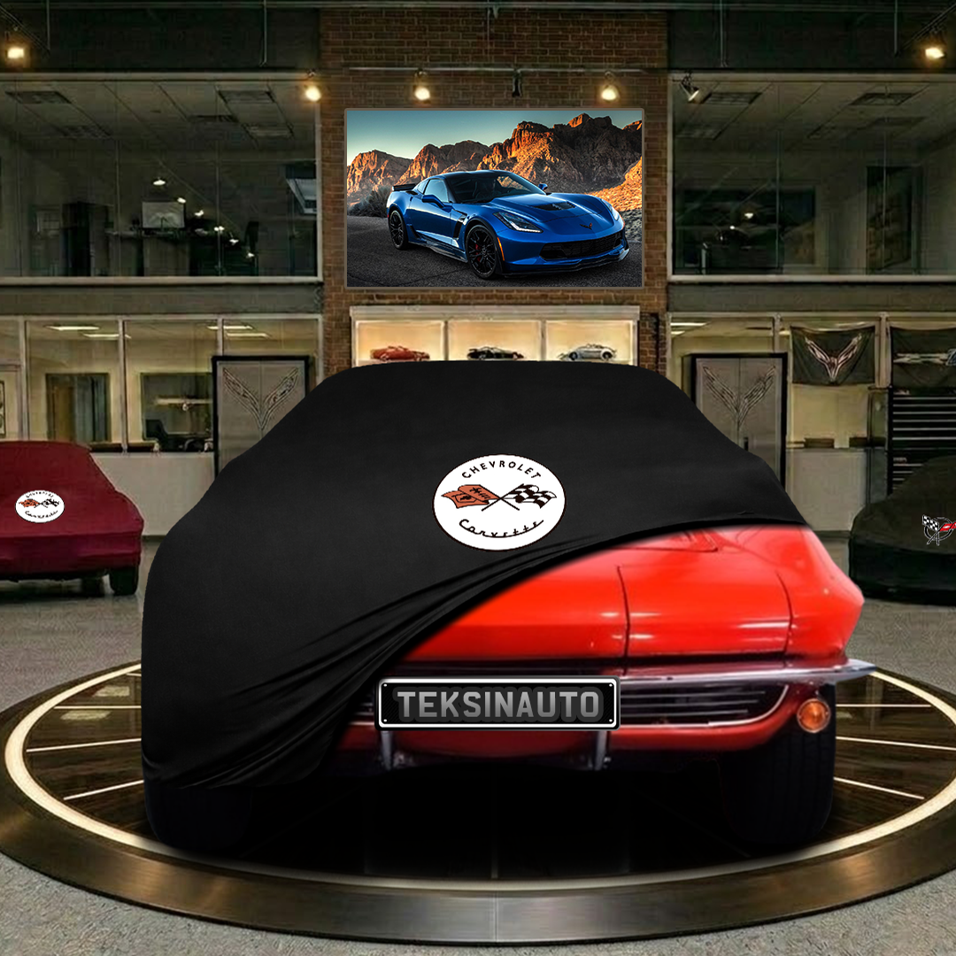 Corvette C2 Custom Fit Indoor Car Cover Soft Stretch Black Gray Blue Red Dust Protection Garage Cover Laser Cut + Bag
